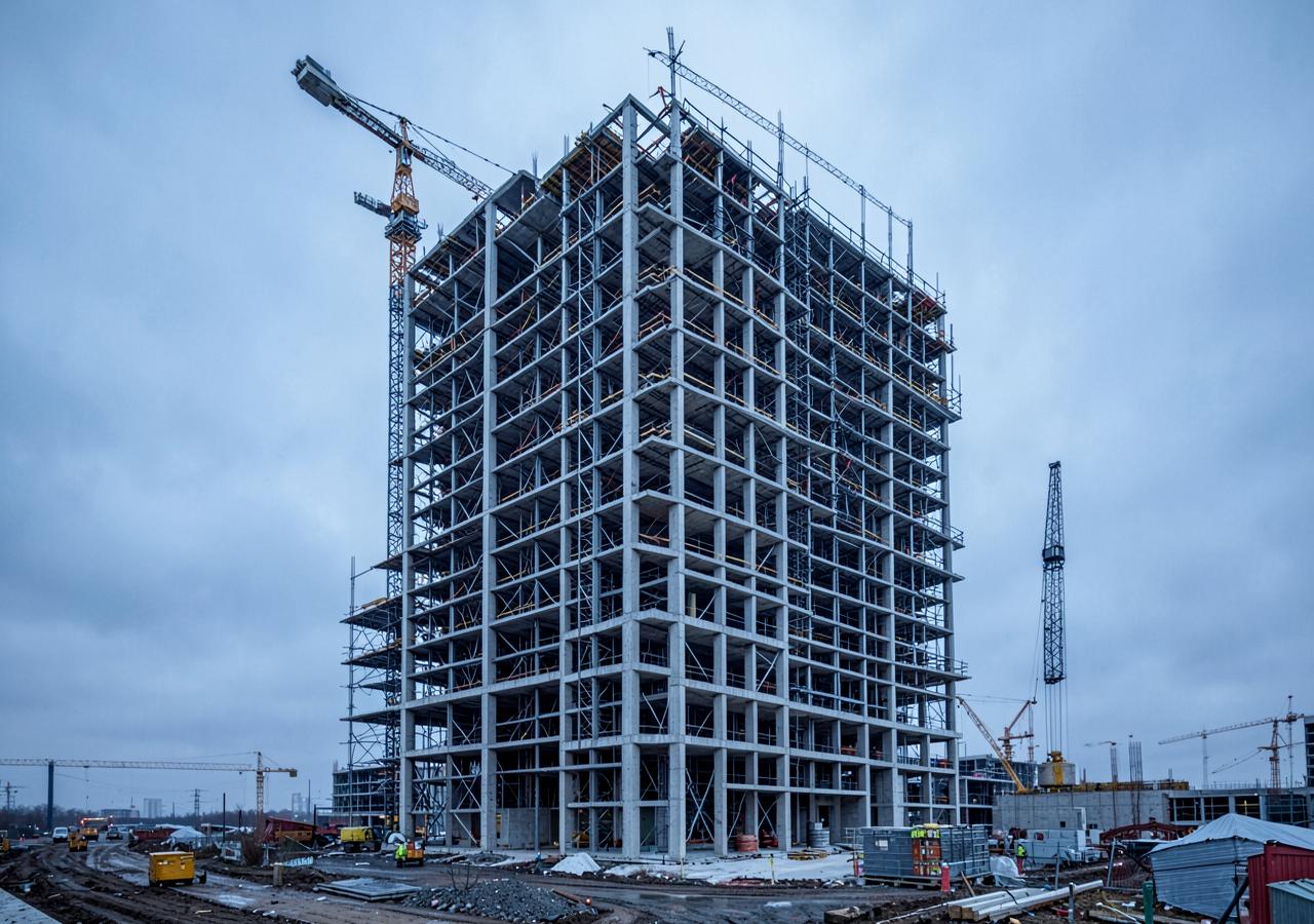 Estrutura de edifício em construção